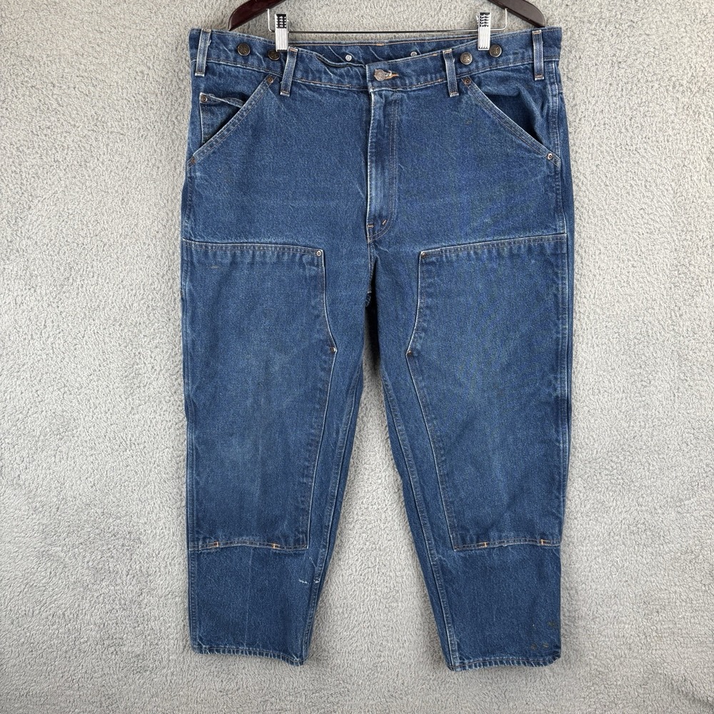 Vintage Baileys Wild Ass Jeans Mens 40x28 Double Knee Logger Workwear USA *Read*